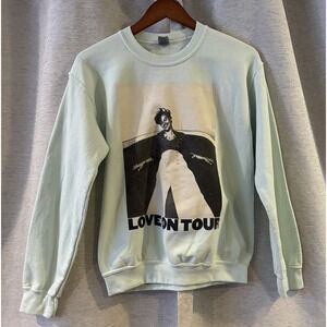 Harry Styles Love On Tour Sweatshirt Pastel Mint Green Size Small Super Soft